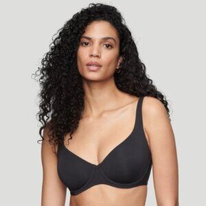 Cuup Black The Scoop - Modal Underwire Bra Womens Size 32H Butter-soft